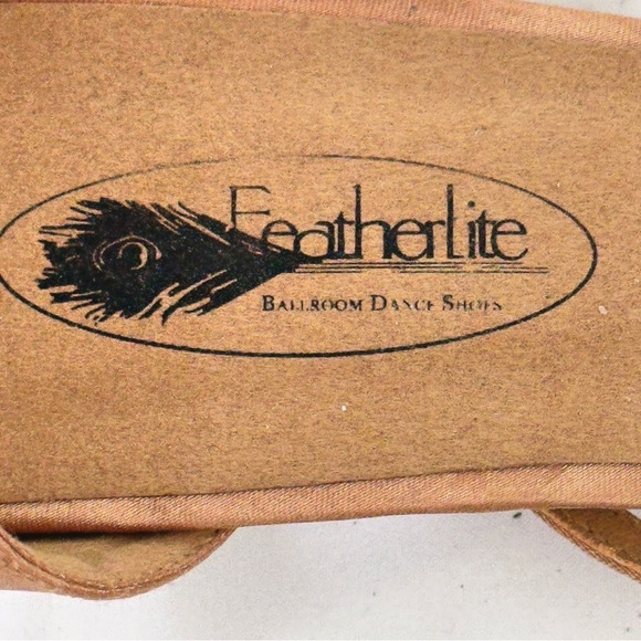 Featherlite Ballroom Dance Shoes Size 11.5 Flesh/Tan Satin & Mesh  2.5” Heel NIB - Picture 11 of 12